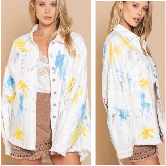POL Paint Splattered Jacket - Picture 1 of 7